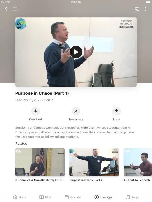 Zrzuty ekranu Christian Students at UNT iPad 