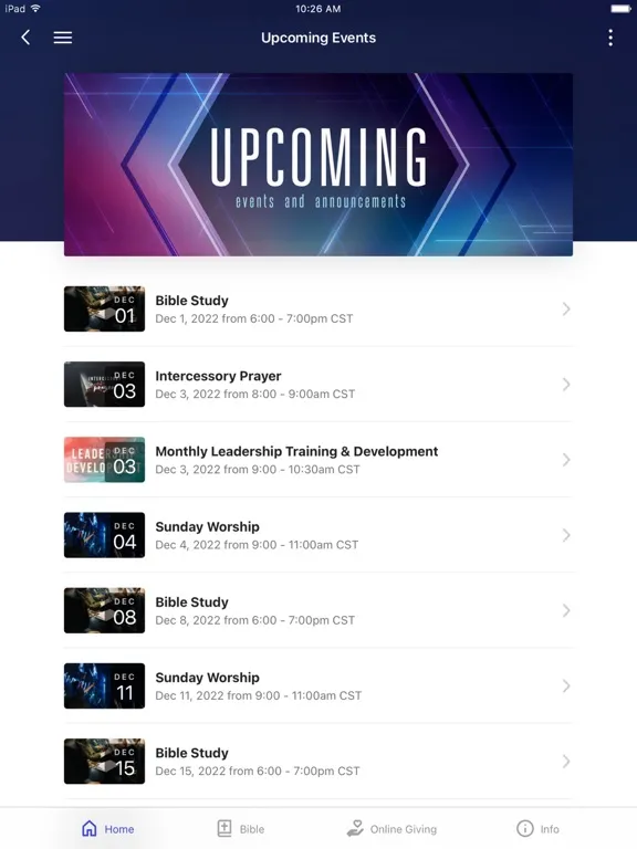 Скриншоты New Birth Community Church-AL iPad 