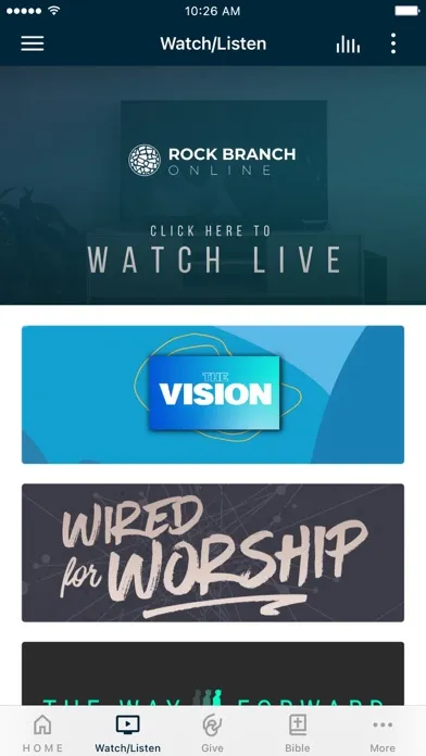 Capturas de pantalla de Rock Branch Church App