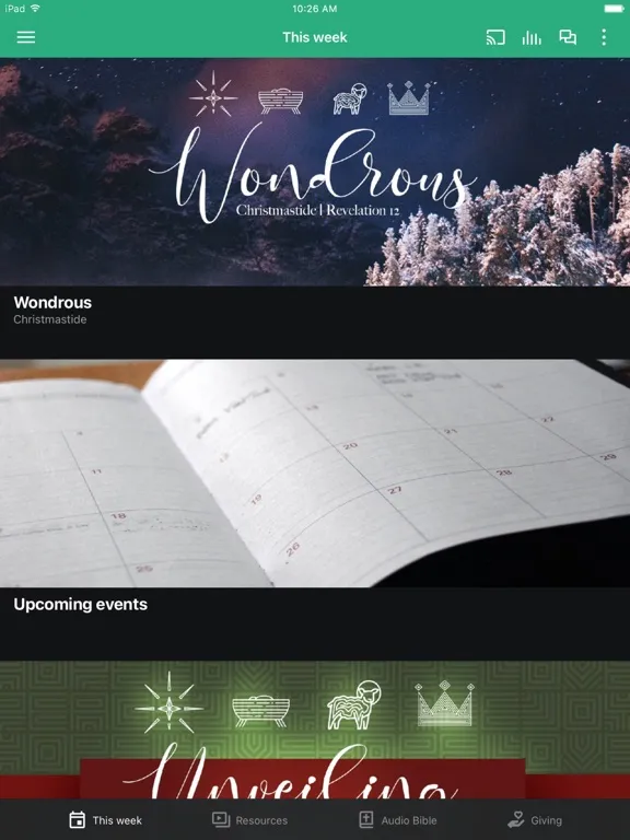Ảnh chụp màn hình của Oak Hill Bible Church iPad 
