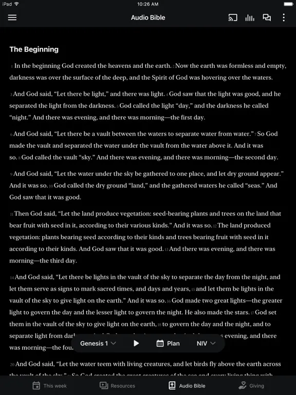Ảnh chụp màn hình của Oak Hill Bible Church iPad 