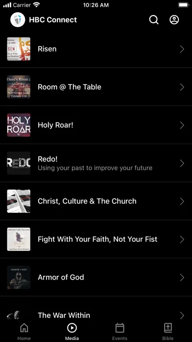 ภาพหน้าจอของ Houghton Baptist Church App