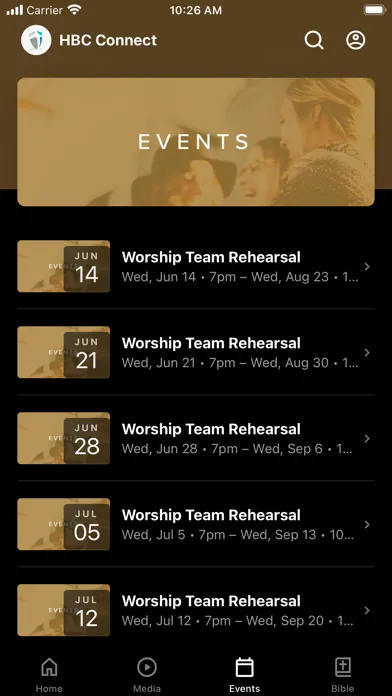 ภาพหน้าจอของ Houghton Baptist Church App