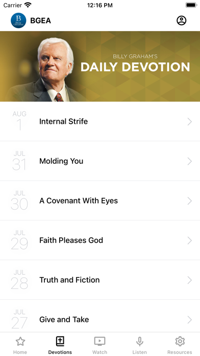Tangkapan skrin Billy Graham Evangelistic Assn