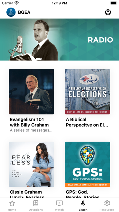 Tangkapan skrin Billy Graham Evangelistic Assn