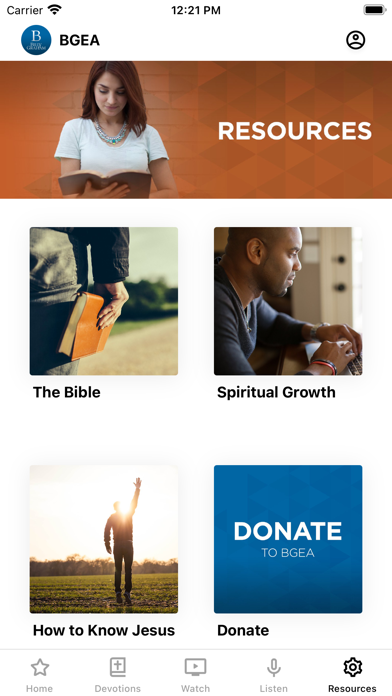 Tangkapan skrin Billy Graham Evangelistic Assn