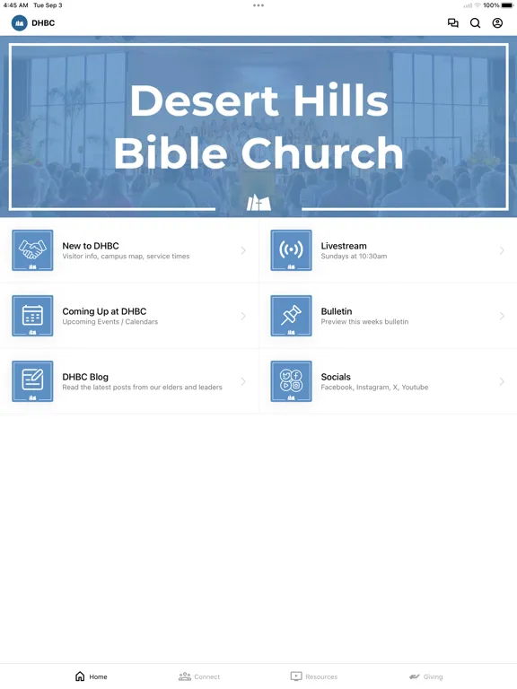 Desert Hills Bible Church iPad  سکرین شاٹس