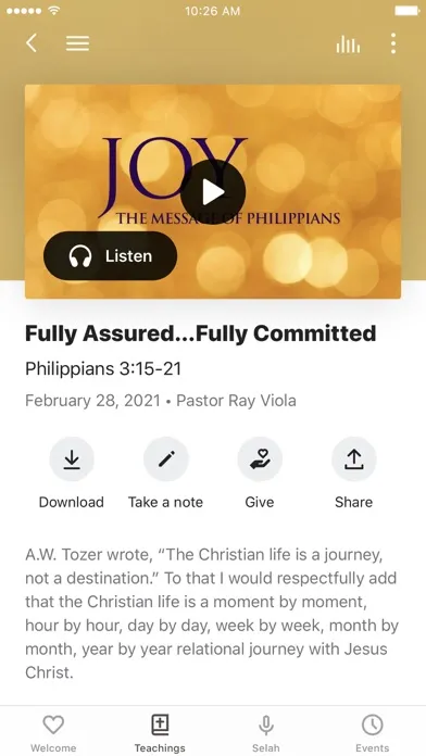 Screenshot di Koinonia Fellowship