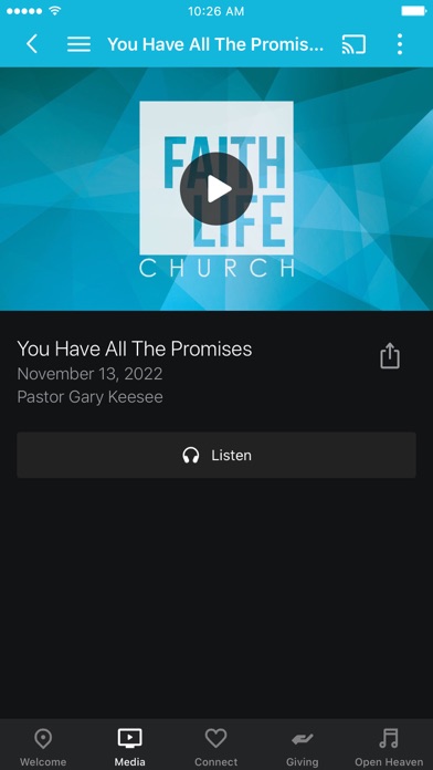 Zrzuty ekranu The Faith Life Church App