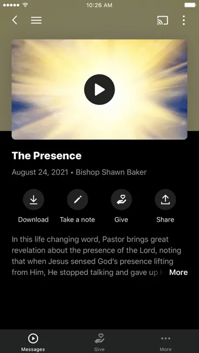 Tangkapan skrin Bishop Shawn Baker