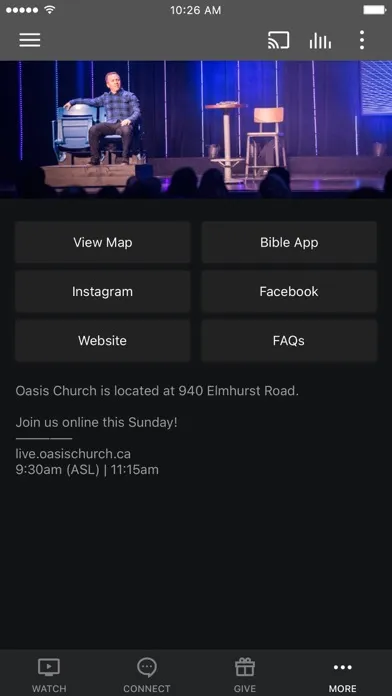 Ảnh chụp màn hình của Oasis Church Winnipeg