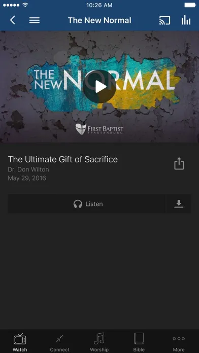 Tangkapan skrin First Baptist Spartanburg App