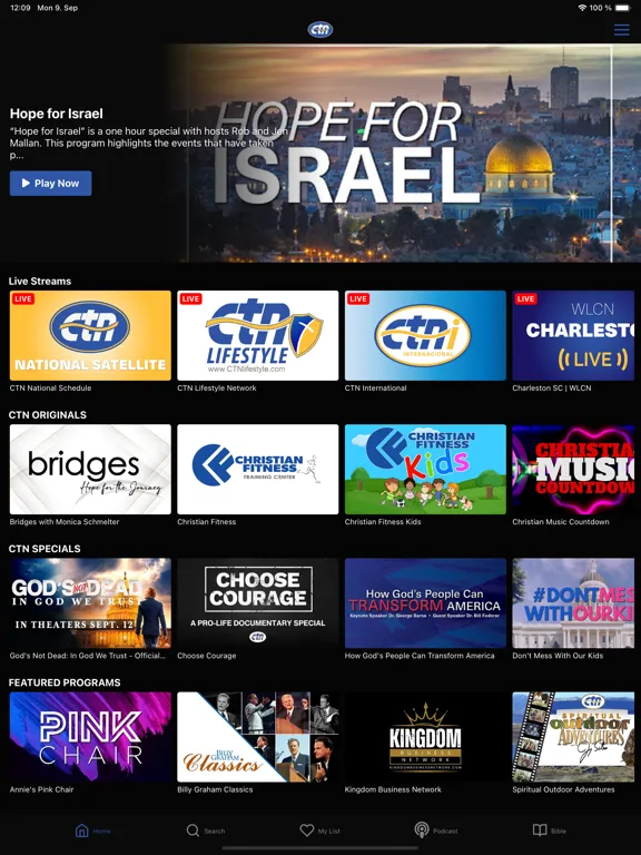 Christian Television Network iPad  Screenshots