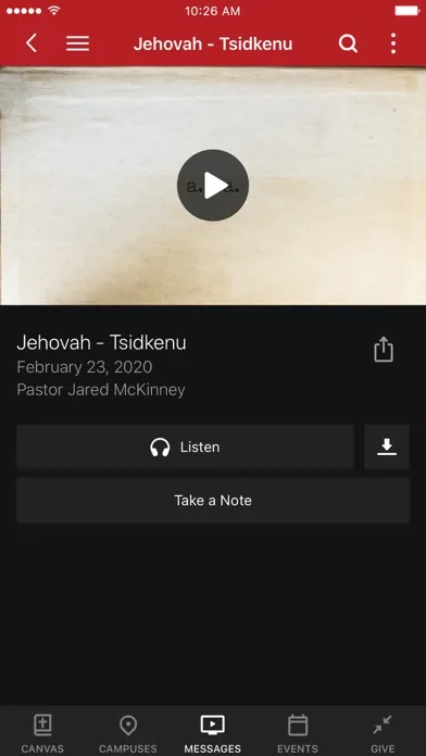 Capturas de pantalla de Canvas Church