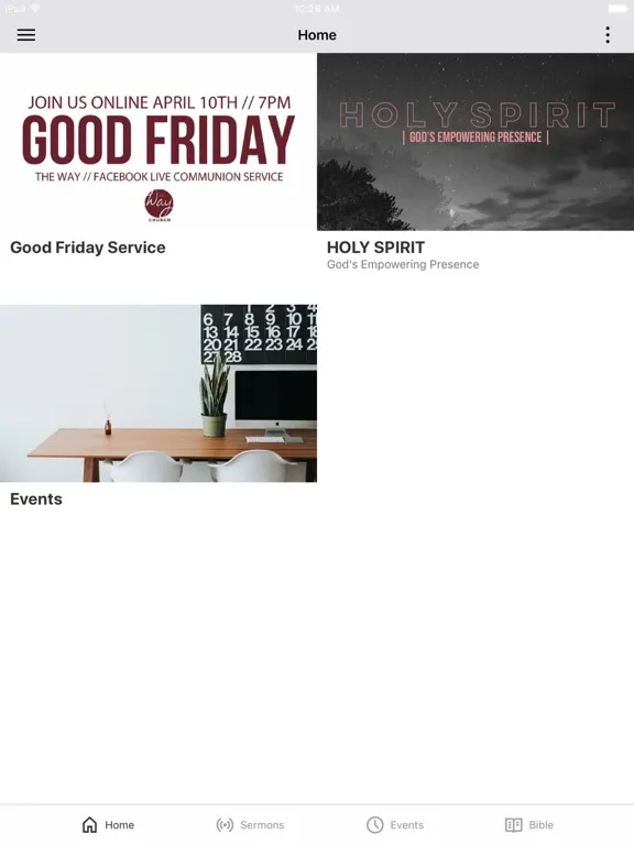 Tangkapan layar The Way Church (Elk City) iPad
