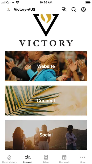 Capturas de pantalla de Victory Center Church Online