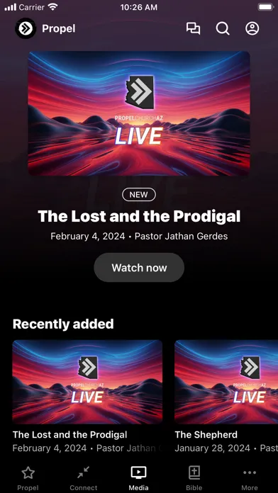 Tangkapan layar Propel Church AZ