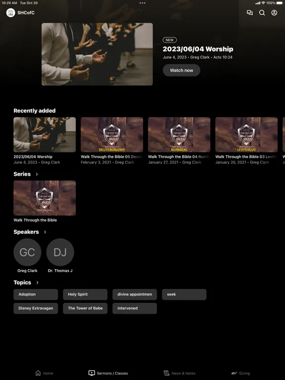 ภาพหน้าจอของ Sylvan Hills Church of Christ iPad 