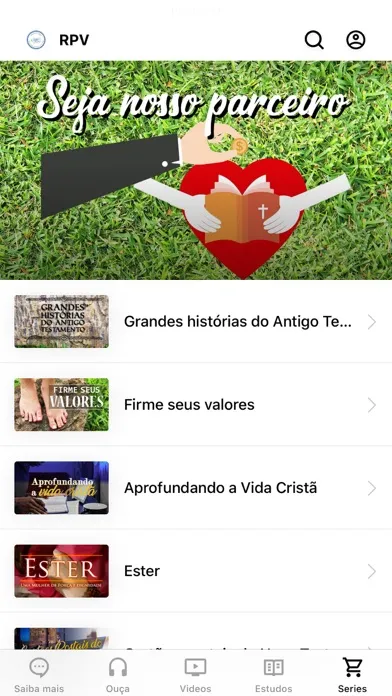 Capturas de tela do Ministério Razão Para Viver