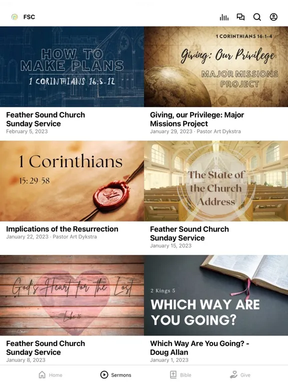 Captures d'écran de Feather Sound Church iPad 