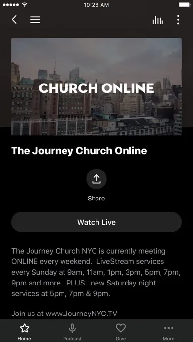 ภาพหน้าจอของ The Journey Church NYC