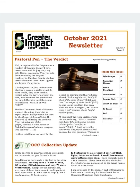 Tangkapan skrin Greater Impact Greensboro iPad 
