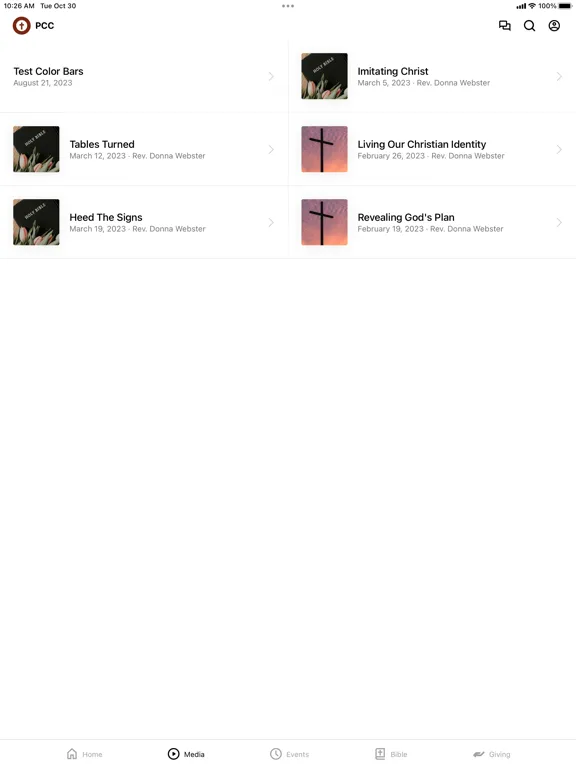 Captures d'écran de Perseverance Christian Church iPad 