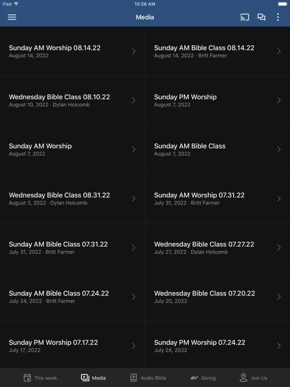 Aledo Church of Christ iPad 應用截圖