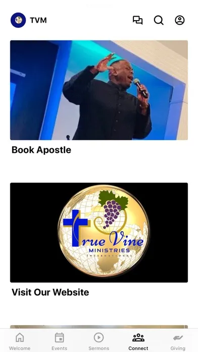 Capturas de pantalla de True Vine Ministries, Inc.