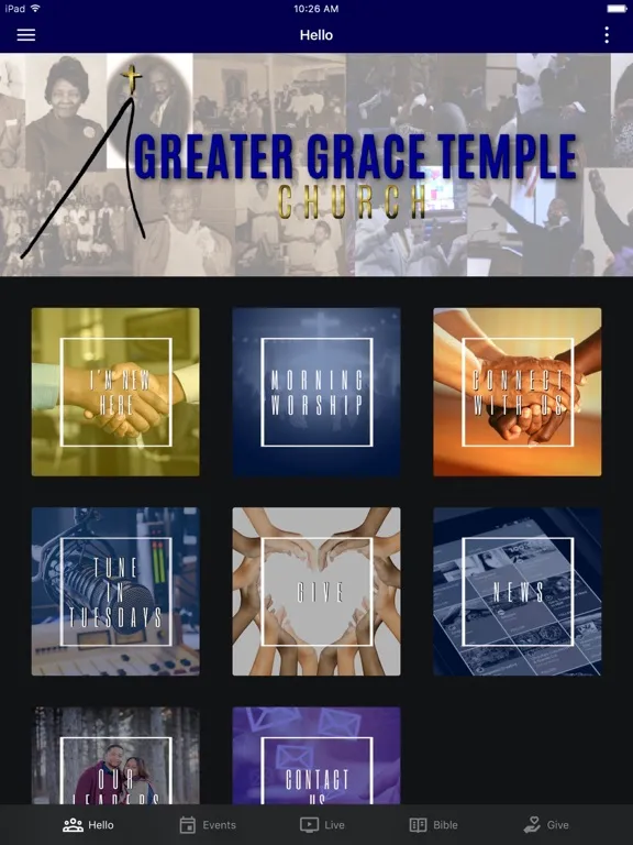 Capturas de tela do Greater Grace Temple Church iPad 