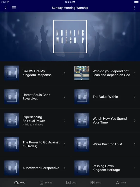 Capturas de tela do Greater Grace Temple Church iPad 