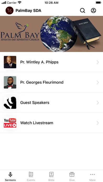 Palm Bay SDA Church App Ekran Görüntüleri