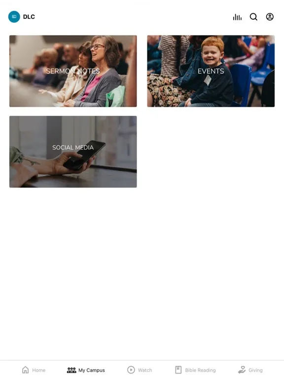 Ảnh chụp màn hình của Discover Life Church App iPad 