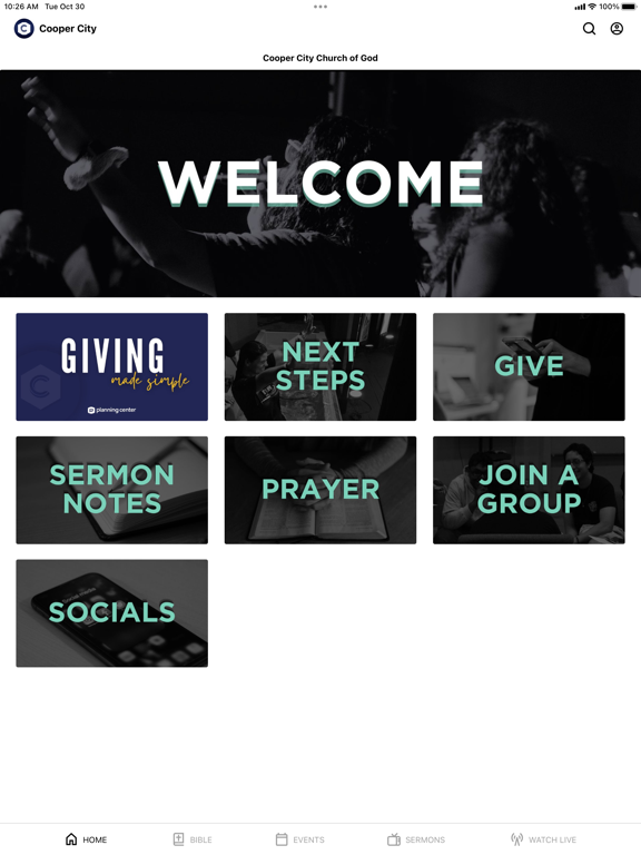 Screenshot di Cooper City Church of God App iPad 