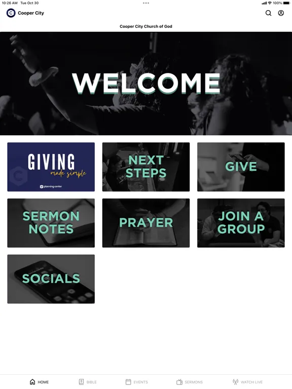 Cooper City Church of God App iPad  سکرین شاٹس