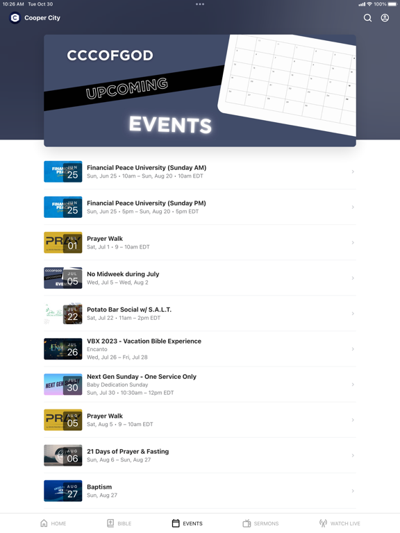Screenshot di Cooper City Church of God App iPad 