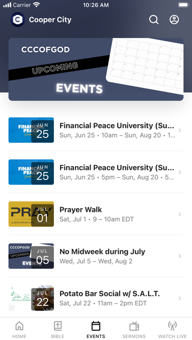 Screenshot di Cooper City Church of God App