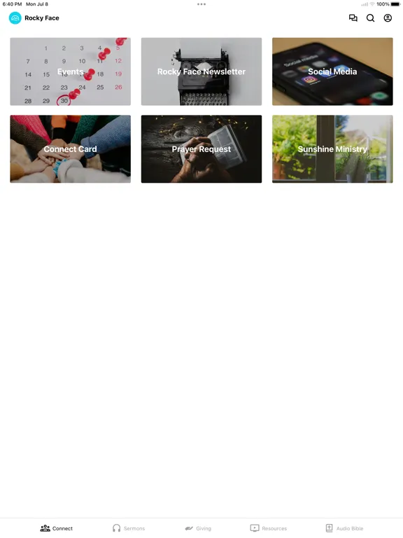Capturas de pantalla de Rocky Face Baptist Church iPad 