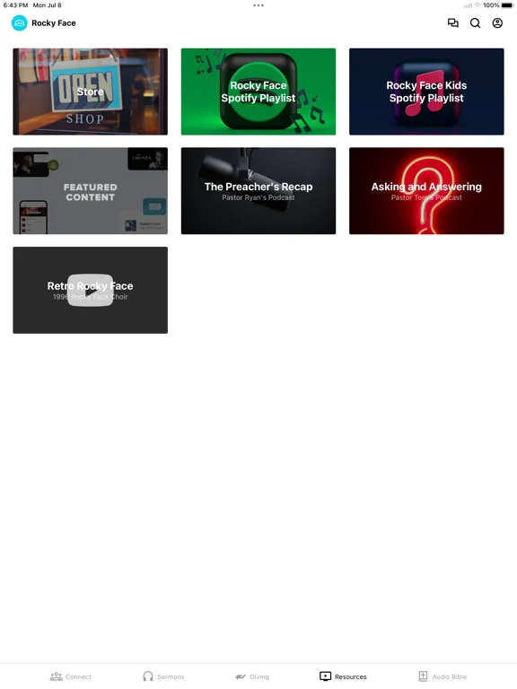 Capturas de pantalla de Rocky Face Baptist Church iPad 