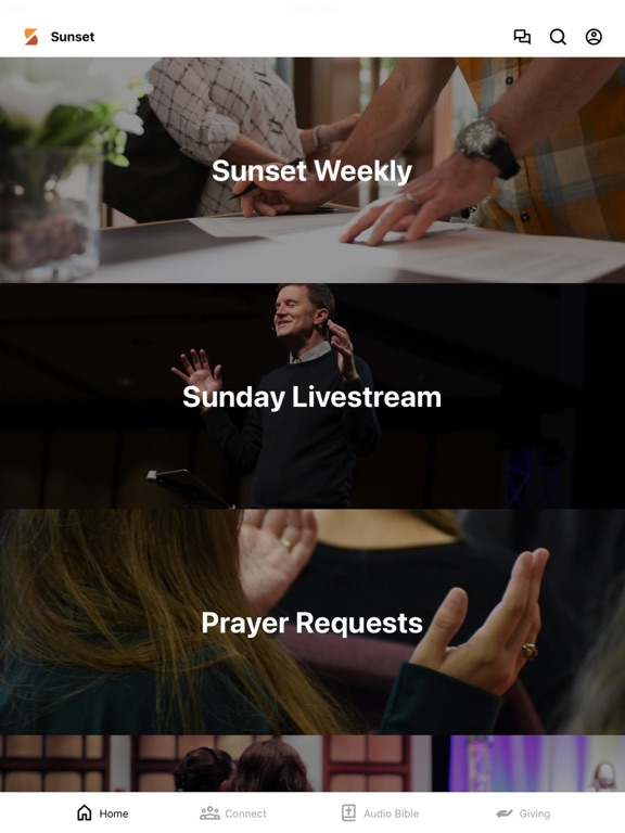 Sunset Church iPad  स्क्रीनशॉट