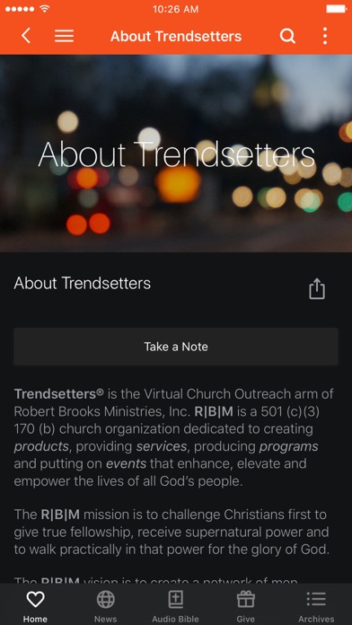ภาพหน้าจอของ Trendsetters Virtual Church