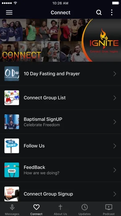 Ảnh chụp màn hình của Mount Zion Ignite