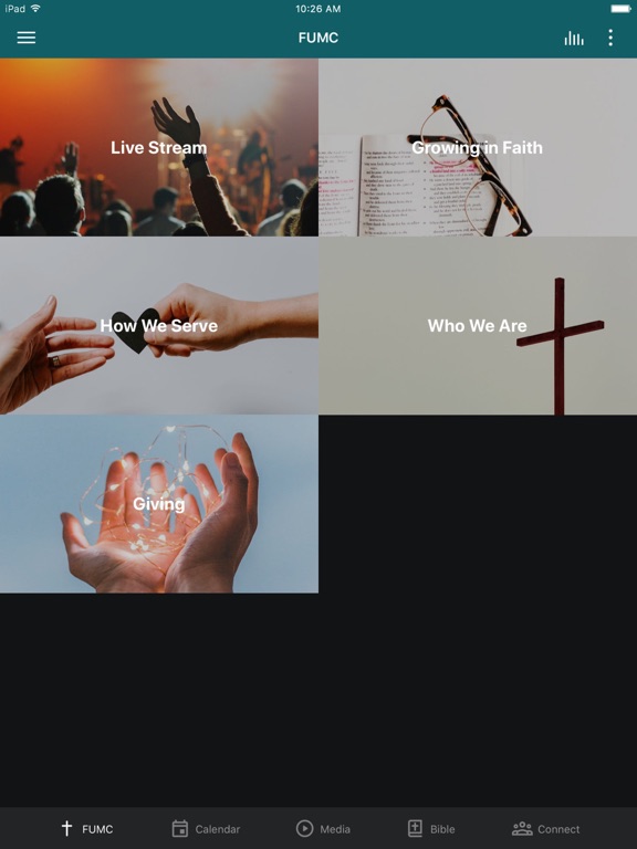 Capturas de tela do First United Methodist BOERNE iPad 