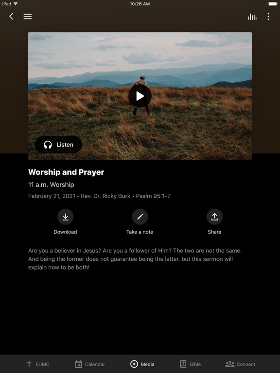 Capturas de tela do First United Methodist BOERNE iPad 