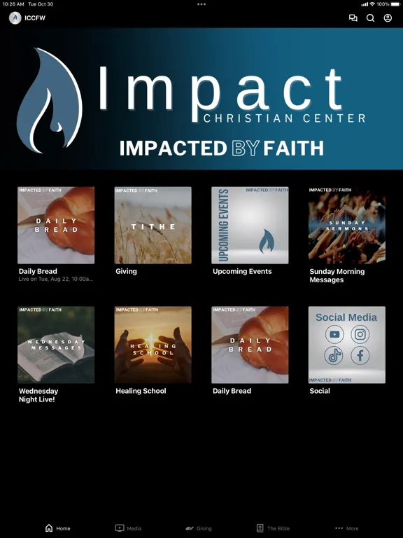 ภาพหน้าจอของ Impact Christian Center FW iPad 