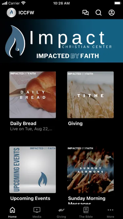 ภาพหน้าจอของ Impact Christian Center FW
