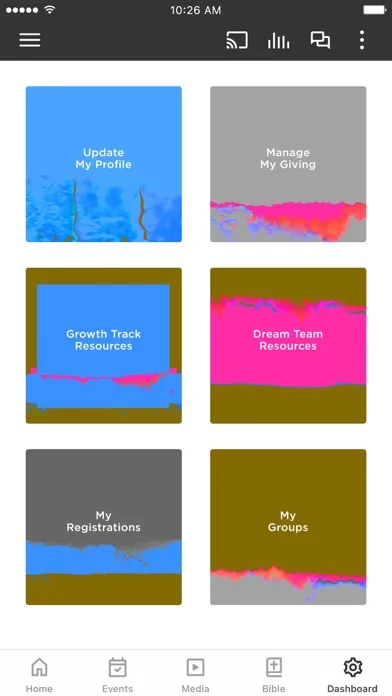 Capturas de tela do Opendoor Church App
