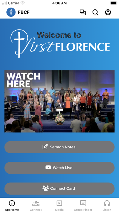 Tangkapan layar First Baptist Florence
