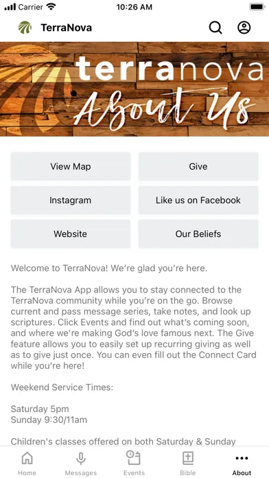 ภาพหน้าจอของ TerraNova Church