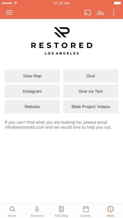 ภาพหน้าจอของ Restored Church L.A.